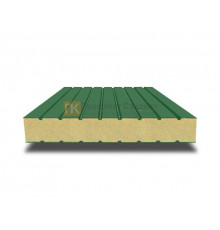 Сэндвич панели без замков с пенополиуретаном, ширина 1000 мм, толщина 10 мм, 0.5/0.5, RAL6002