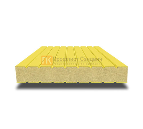 Сэндвич панели без замков с пенополиизоциануратом, ширина 1200 мм, толщина 10 мм, 0.5/0.5, RAL1018