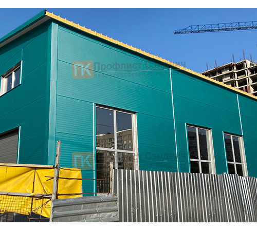 Сэндвич панели без замков с пенополиуретаном, ширина 1000 мм, толщина 20 мм, 0.5/0.5, RAL5021