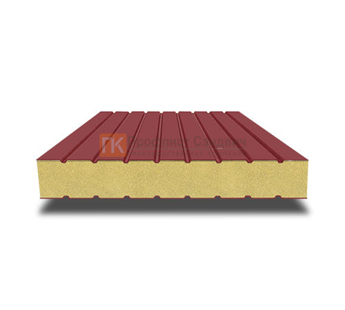 Сэндвич панели без замков с пенополиизоциануратом, ширина 1200 мм, толщина 10 мм, 0.5/0.5, RAL3011