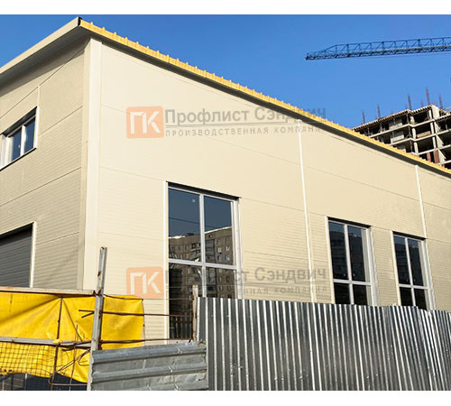 Сэндвич панели без замков с пенополиуретаном, ширина 1000 мм, толщина 20 мм, 0.5/0.5, RAL1015