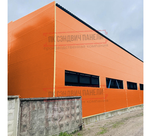 Сэндвич-панели двухслойные с минеральной ватой, ширина 1200 мм, толщина 20 мм, 0.5, RAL2004