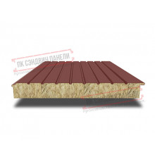 Сэндвич-панели двухслойные с минеральной ватой, ширина 1200 мм, толщина 10 мм, 0.5, RAL3009