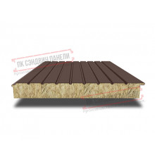 Сэндвич-панели двухслойные с минеральной ватой, ширина 1200 мм, толщина 20 мм, 0.5, RAL8017