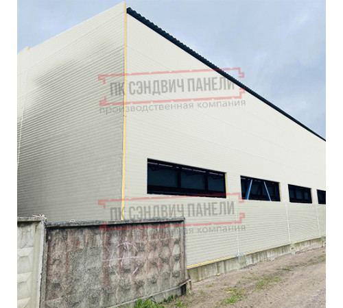 Сэндвич-панели двухслойные с минеральной ватой, ширина 1200 мм, толщина 20 мм, 0.5, RAL9002