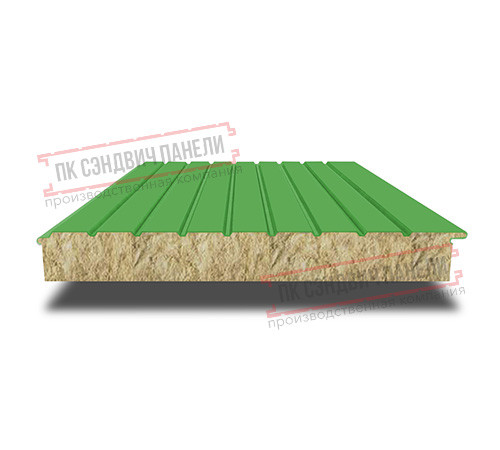 Сэндвич-панели двухслойные с минеральной ватой, ширина 1200 мм, толщина 20 мм, 0.5, RAL6018