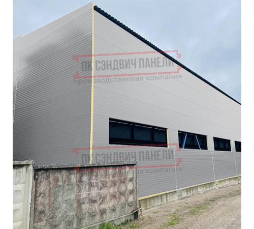 Сэндвич-панели двухслойные с пенополистиролом, ширина 1200 мм, толщина 40 мм, 0.5, RAL7004