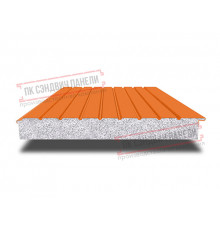 Сэндвич-панели двухслойные с пенополистиролом, ширина 1000 мм, толщина 20 мм, 0.5, RAL2004