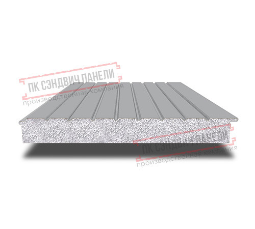 Сэндвич-панели двухслойные с пенополистиролом, ширина 1200 мм, толщина 40 мм, 0.5, RAL7004