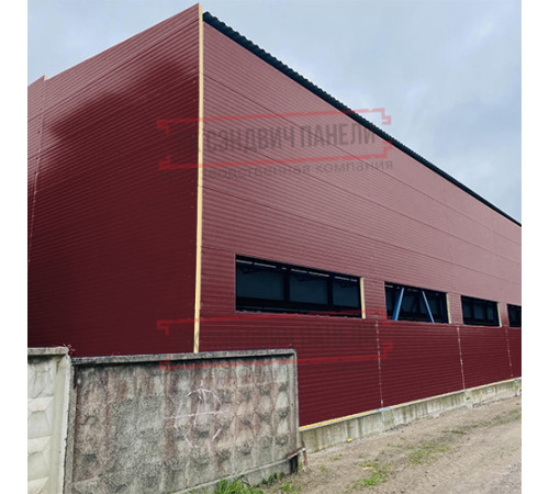 Сэндвич-панели двухслойные с пенополистиролом, ширина 1200 мм, толщина 30 мм, 0.5, RAL3005