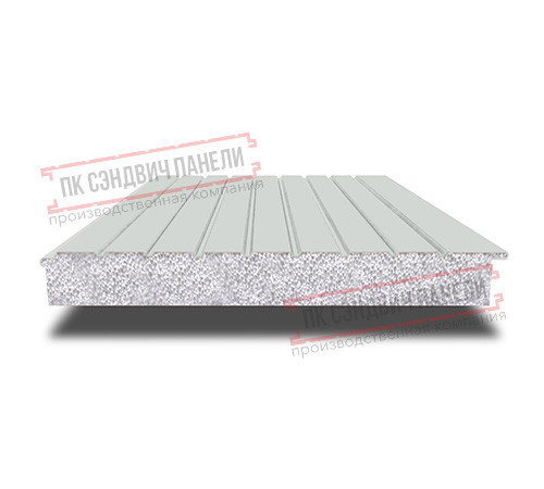 Сэндвич-панели двухслойные с пенополистиролом, ширина 1200 мм, толщина 20 мм, 0.5, RAL7035