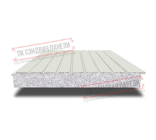 Сэндвич-панели двухслойные с пенополистиролом, ширина 1000 мм, толщина 30 мм, 0.5, RAL9002