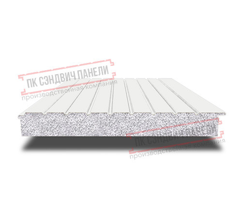 Сэндвич-панели двухслойные с пенополистиролом, ширина 1200 мм, толщина 40 мм, 0.5, RAL9003