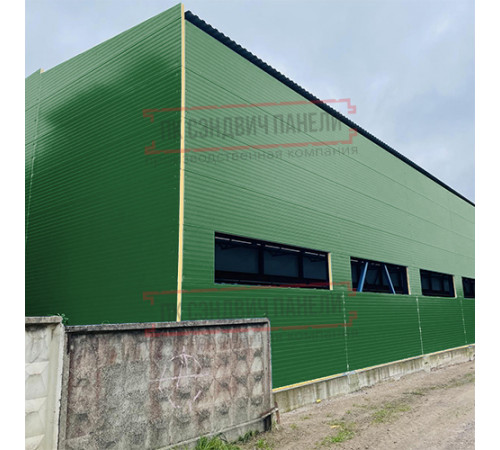 Сэндвич-панели двухслойные с пенополистиролом, ширина 1200 мм, толщина 30 мм, 0.5, RAL6002