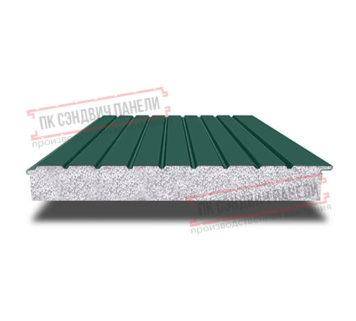 Сэндвич-панели двухслойные с пенополистиролом, ширина 1200 мм, толщина 30 мм, 0.5, RAL6005