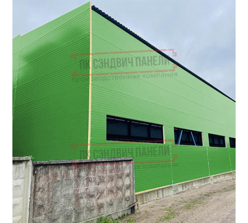 Сэндвич-панели двухслойные с пенополистиролом, ширина 1200 мм, толщина 30 мм, 0.5, RAL6018