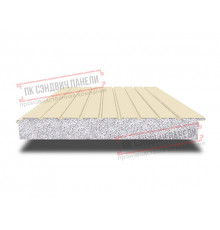 Сэндвич-панели двухслойные с пенополистиролом, ширина 1000 мм, толщина 20 мм, 0.5, RAL1015