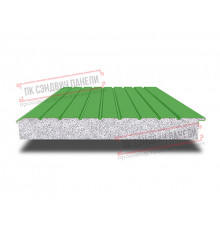 Сэндвич-панели двухслойные с пенополистиролом, ширина 1000 мм, толщина 20 мм, 0.5, RAL6018