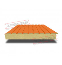 Сэндвич-панели двухслойные с пенополиуретаном, ширина 1200 мм, толщина 50 мм, 0.5, RAL2004