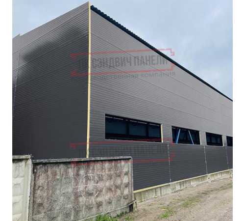 Сэндвич-панели двухслойные с пенополиуретаном, ширина 1200 мм, толщина 50 мм, 0.5, RAL7024