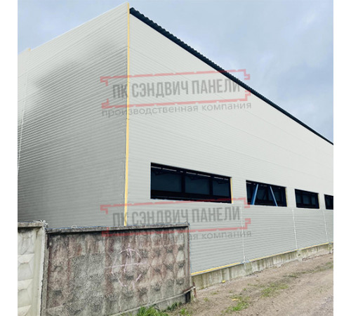 Сэндвич-панели двухслойные с пенополиуретаном, ширина 1200 мм, толщина 50 мм, 0.5, RAL7035