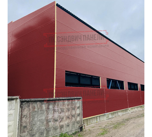 Сэндвич-панели двухслойные с пенополиуретаном, ширина 1200 мм, толщина 50 мм, 0.5, RAL3011