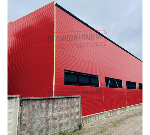 Сэндвич-панели двухслойные с пенополиуретаном, ширина 1200 мм, толщина 50 мм, 0.5, RAL3020