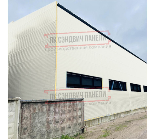 Сэндвич-панели двухслойные с пенополиуретаном, ширина 1200 мм, толщина 50 мм, 0.5, RAL9003