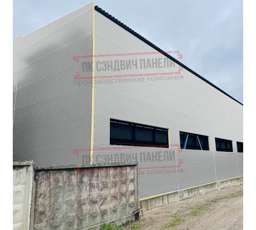 Сэндвич-панели двухслойные с пенополиуретаном, ширина 1200 мм, толщина 50 мм, 0.5, RAL9006