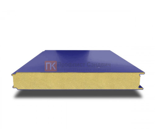 Сэндвич панели гладкие с пенополиизоциануратом, ширина 1000 мм, толщина 40 мм, 0.5/0.5, RAL5002