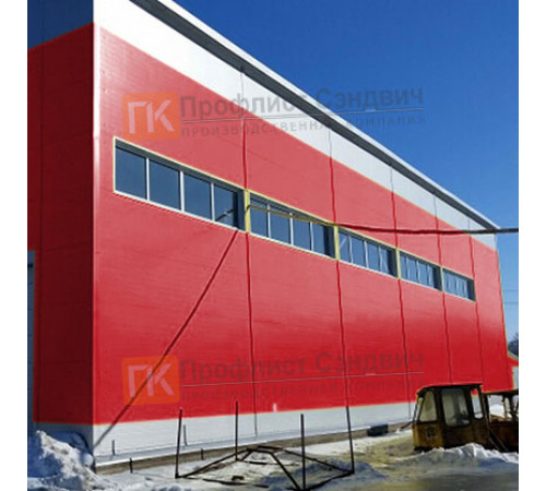 Сэндвич панели гладкие с пенополиизоциануратом, ширина 1000 мм, толщина 20 мм, 0.5/0.5, RAL3020