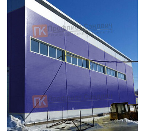 Сэндвич панели гладкие с пенополиизоциануратом, ширина 1000 мм, толщина 20 мм, 0.5/0.5, RAL5002