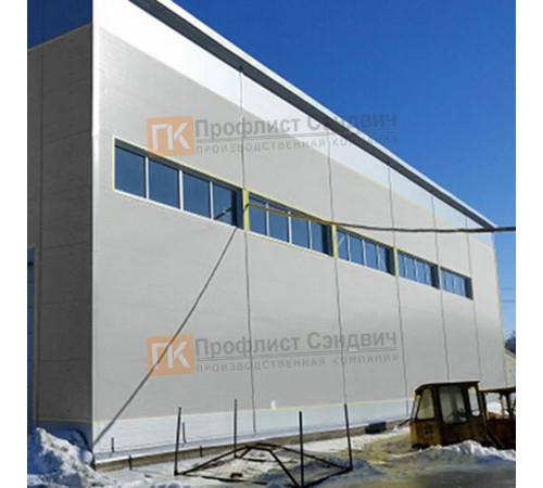 Сэндвич панели гладкие с пенополиизоциануратом, ширина 1200 мм, толщина 20 мм, 0.5/0.5, RAL9006