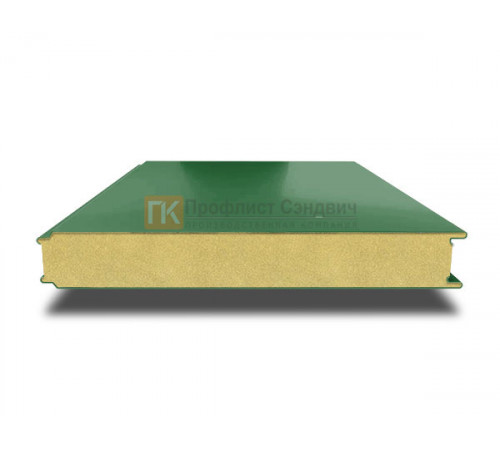 Сэндвич панели гладкие с пенополиизоциануратом, ширина 1000 мм, толщина 20 мм, 0.5/0.5, RAL6002