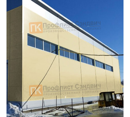 Сэндвич панели гладкие с пенополиизоциануратом, ширина 1000 мм, толщина 20 мм, 0.5/0.5, RAL1014