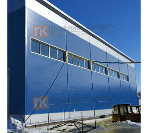 Сэндвич панели гладкие с пенополиизоциануратом, ширина 1200 мм, толщина 10 мм, 0.5/0.5, RAL5005