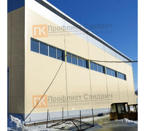 Сэндвич панели гладкие с пенополиизоциануратом, ширина 1000 мм, толщина 10 мм, 0.5/0.5, RAL1015