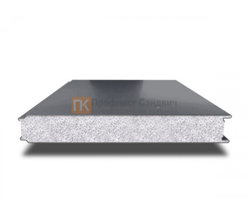 Сэндвич панели гладкие с пенополистиролом, ширина 1200 мм, толщина 40 мм, 0.5/0.5, RAL7024