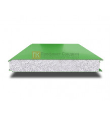 Сэндвич панели гладкие с пенополистиролом, ширина 1200 мм, толщина 10 мм, 0.5/0.5, RAL6018