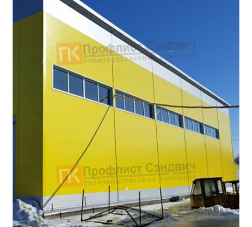 Сэндвич панели гладкие с пенополистиролом, ширина 1200 мм, толщина 10 мм, 0.5/0.5, RAL1018