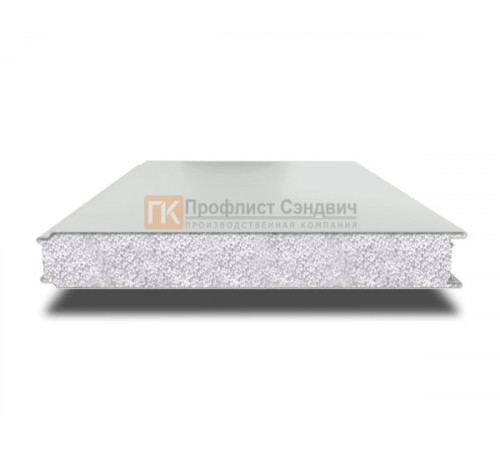 Сэндвич панели гладкие с пенополистиролом, ширина 1000 мм, толщина 10 мм, 0.5/0.5, RAL7035