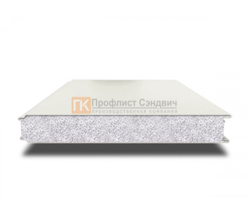 Сэндвич панели гладкие с пенополистиролом, ширина 1200 мм, толщина 40 мм, 0.5/0.5, RAL9003