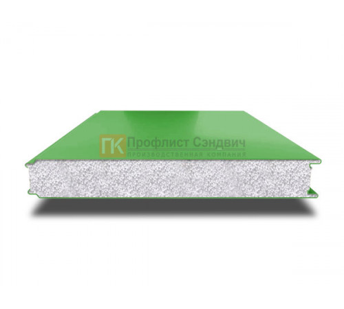 Сэндвич панели гладкие с пенополистиролом, ширина 1200 мм, толщина 40 мм, 0.5/0.5, RAL6018