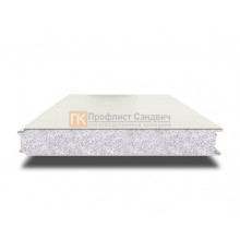 Сэндвич панели гладкие с пенополистиролом, ширина 1200 мм, толщина 10 мм, 0.5/0.5, RAL9003