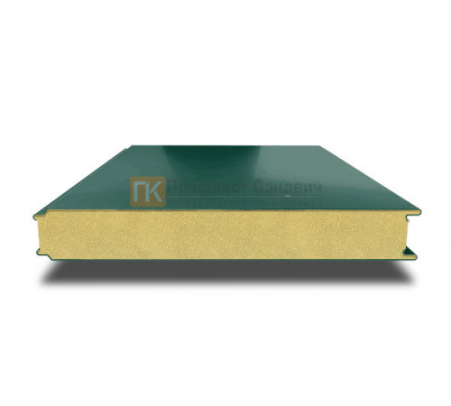 Сэндвич панели гладкие с пенополиуретаном, ширина 1200 мм, толщина 20 мм, 0.5/0.5, RAL6005