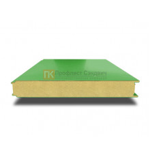 Сэндвич панели гладкие с пенополиуретаном, ширина 1000 мм, толщина 20 мм, 0.5/0.5, RAL6018