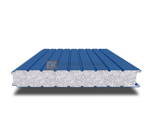 Сэндвич-панель для холодильных камер с пенополистиролом, ширина 1200 мм, толщина 20 мм, 0.5/0.5, RAL5005