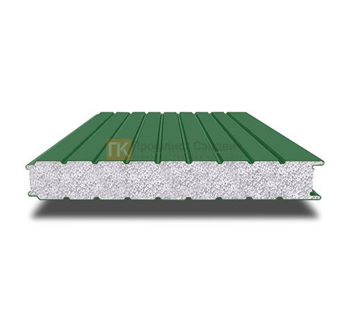 Сэндвич-панель для холодильных камер с пенополистиролом, ширина 1200 мм, толщина 20 мм, 0.5/0.5, RAL6002