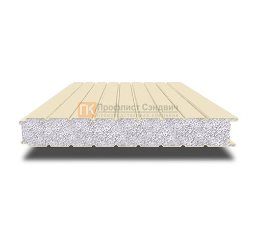 Сэндвич-панель для холодильных камер с пенополистиролом, ширина 1000 мм, толщина 50 мм, 0.5/0.5, RAL1015