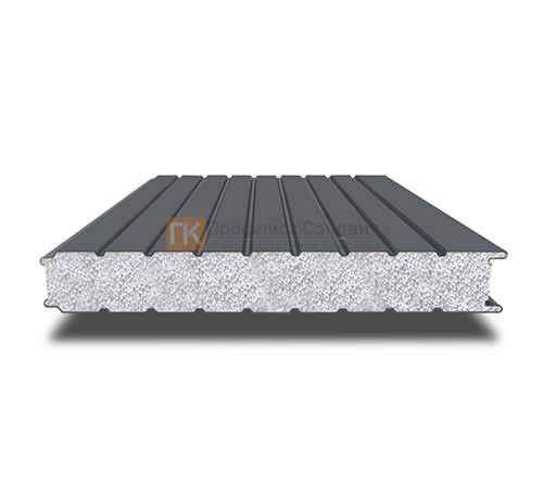 Сэндвич-панель для холодильных камер с пенополистиролом, ширина 1200 мм, толщина 20 мм, 0.5/0.5, RAL7024